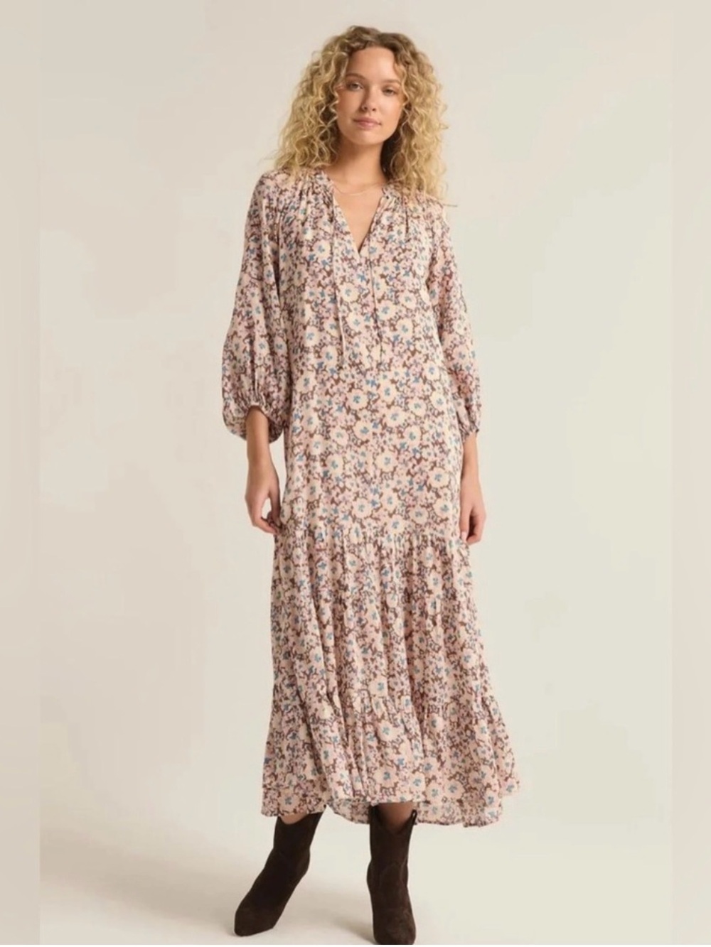 Z Supply Char La Paz Floral Midi Dress